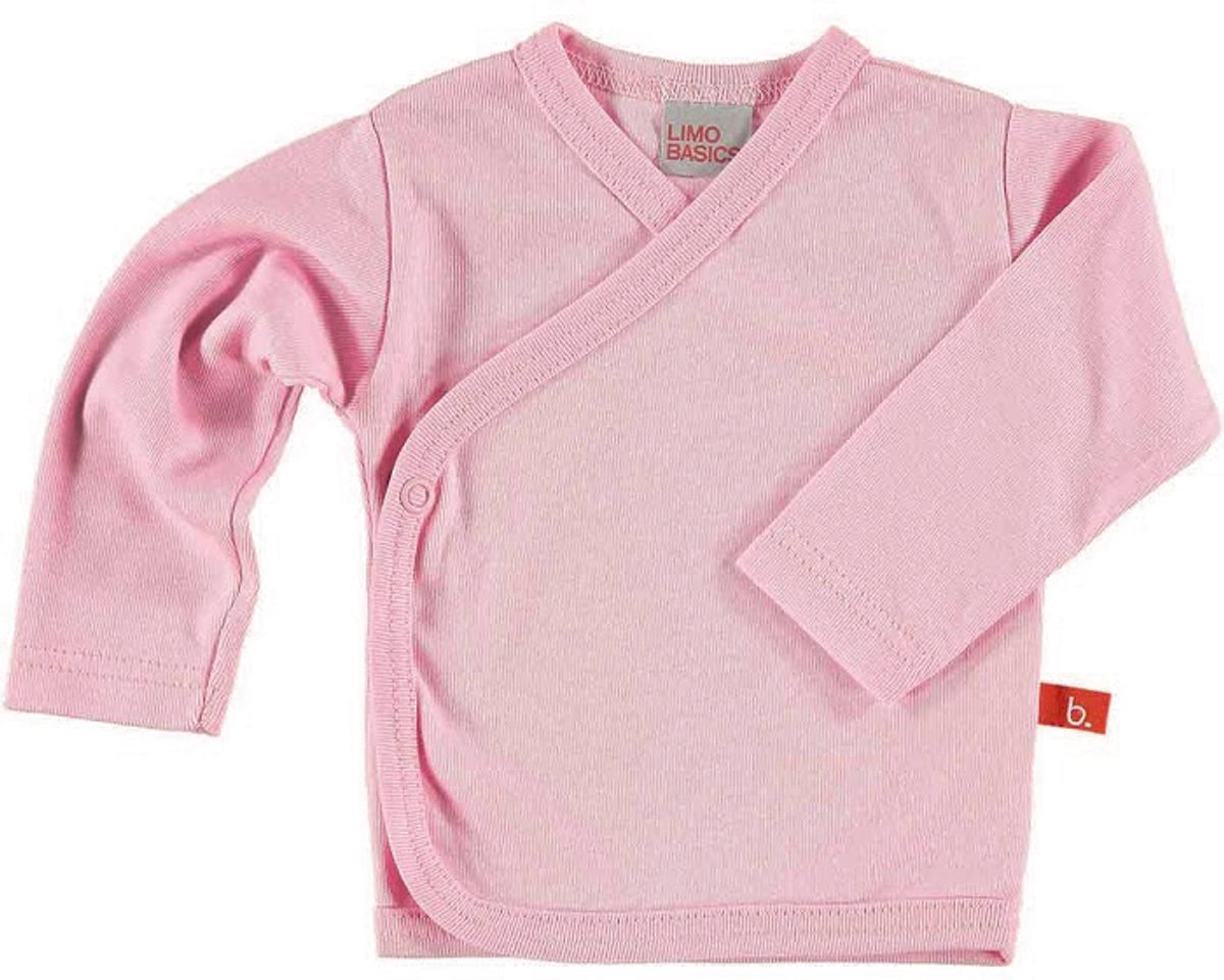 Baby trui voorsluiting lange mouw biologisch katoen - roze - maat 62