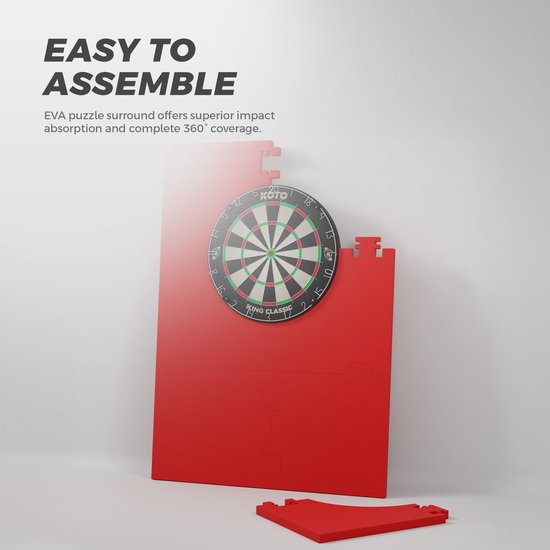 KOTO Square 6 PCS - Dartbord Surround Red van KOTO — afbeelding 3