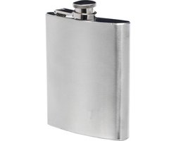 Heupfles - chroom - staal - 200 ml - roestvrij staal drinkfles - zakfles - veldfles