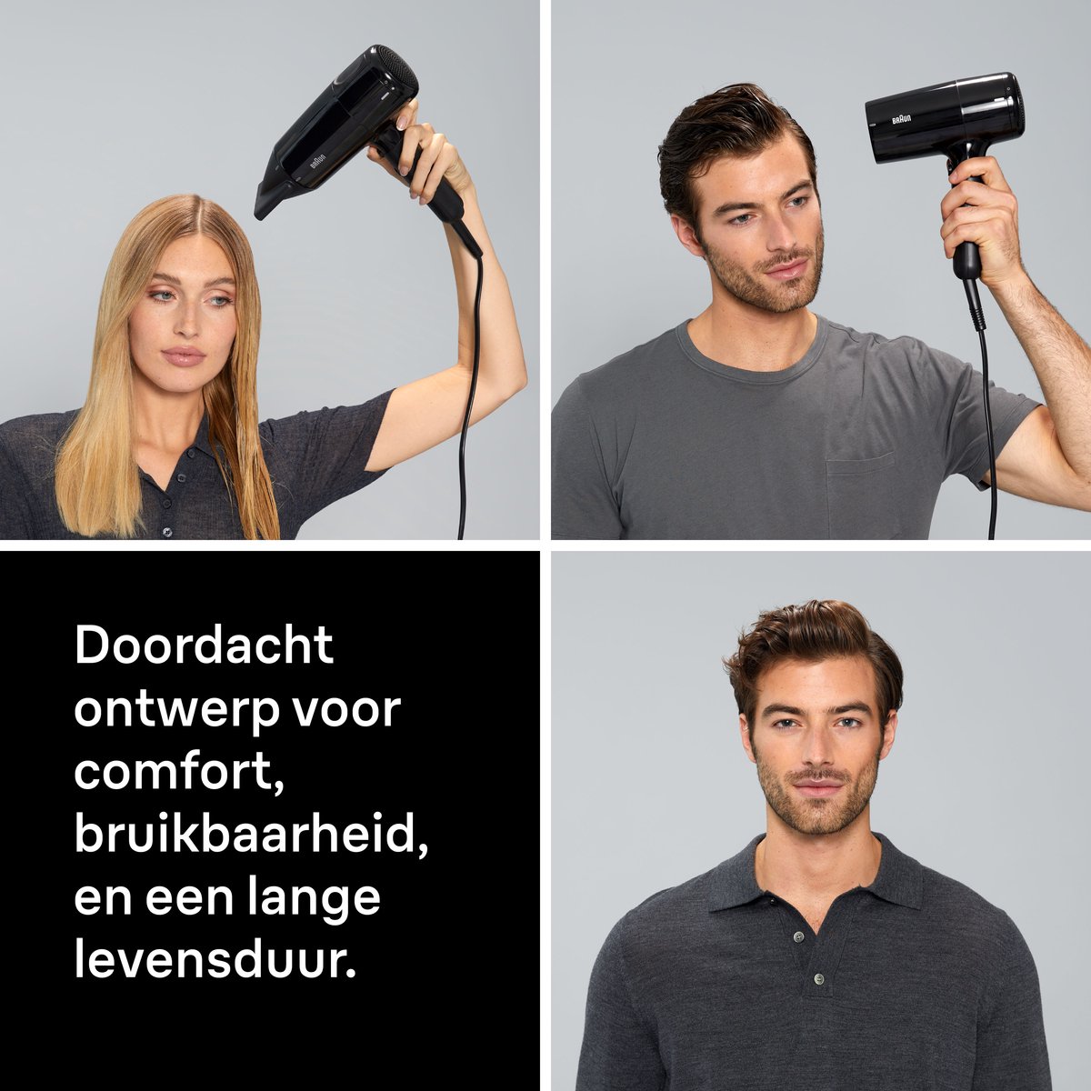 Braun HD2.0 Föhn BRHD200E - Krachtige Haardroger - Compleet met Blaasmond - Lichtgewicht - 2000W - 1.95m lang snoer — afbeelding 6