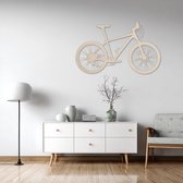 Mountainbike – décoration murale – Découpe laser – contreplaqué bouleau – 60 x 36 cm - Décoration murale moderne