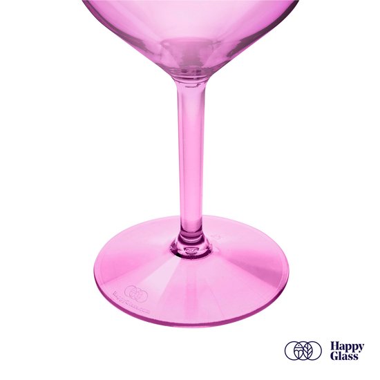 HappyGlass Lady Abigail plastic wijnglazen - Set van 4 kunststof herbruikbare wijnglazen - 47cl - Pretty pink - BPA-vrij Tritan - Limited Edition — afbeelding 4