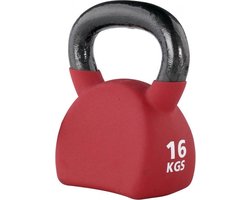 Care Fitness - Kettlebell - Gewicht 16KG Rood - Kunststof - Crossfit/ Functional Fitness
