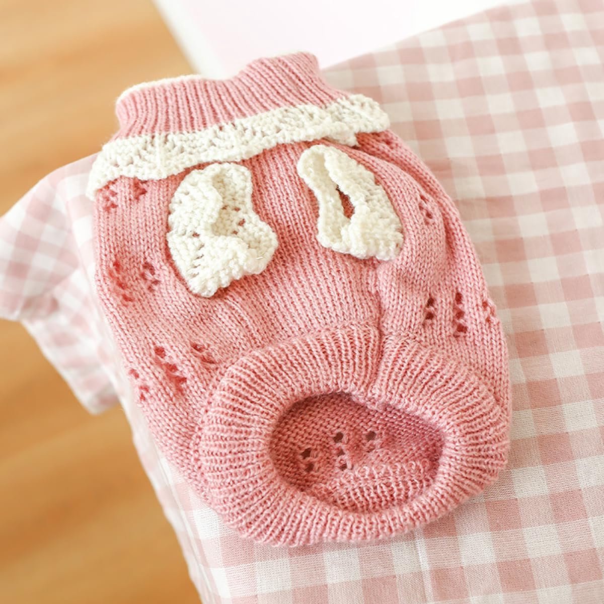 Hondenjas - Hondentrui - Pet Dog Sweater - Hondentrui voor Kleine Honden - Meisjes Schattige Bloemenpuppy - Gebreide Trui Winterbreiwerk - Kat Lichtgewicht Warme Trui - Verjaardag Vakantie - Feestdecoratie - Kerst - Maat M — cadeau in Cadeau-ideeën - foto 2