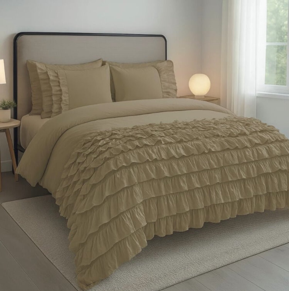 Beau Maison Dekbedovertrek Saint Martin Taupe - 200 x 200/220 cm + 2 kussenslopen