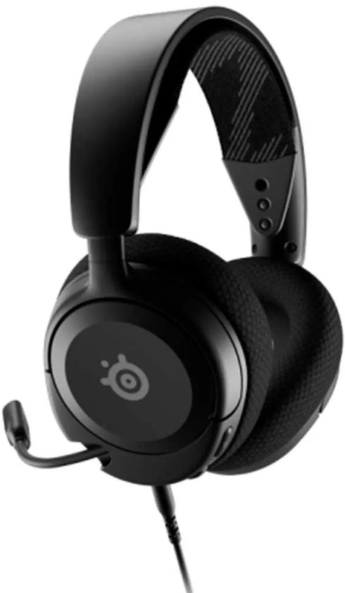 Zwarte SteelSeries Arctis Nova 1 gaming headset met microfoon.