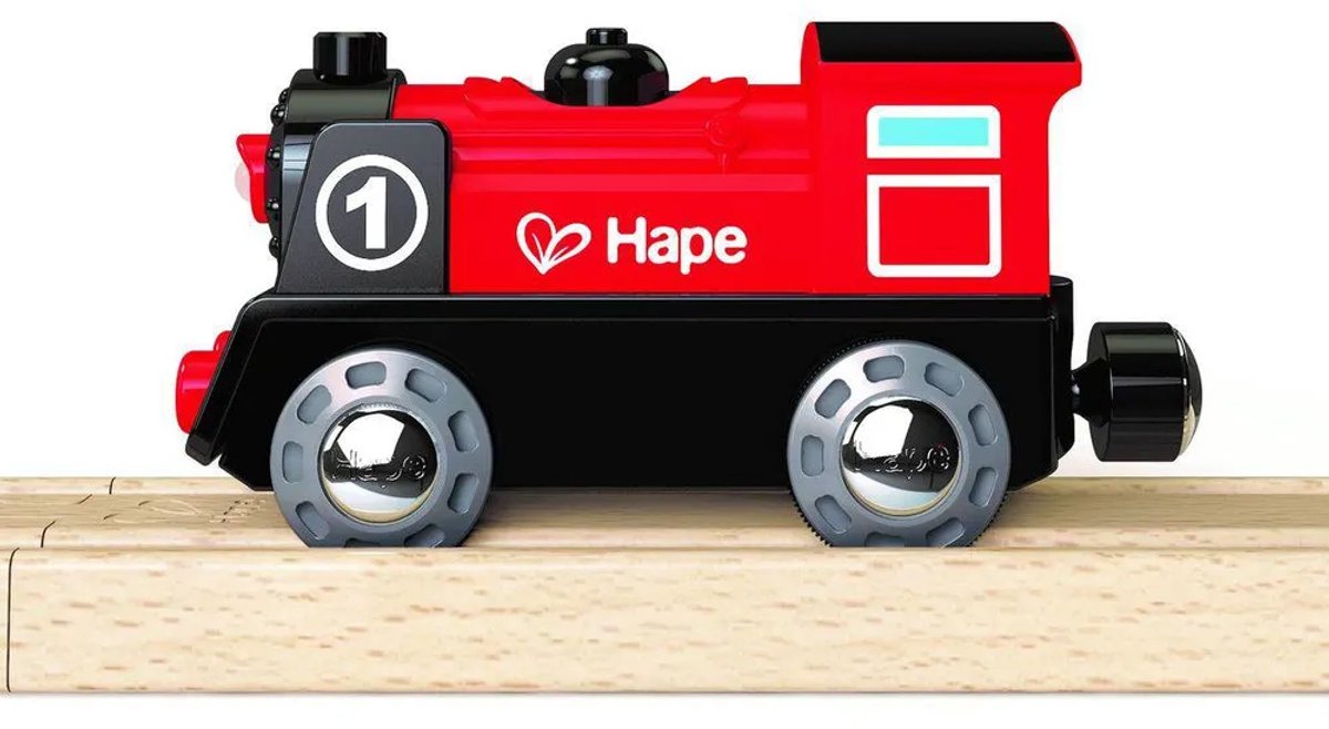 Hape Batterij Locomotief Nr. 1 - Speelgoedtrein met Verlichting en Magneet, 3 jaar+ — afbeelding 15