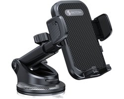 Siltcon® Telefoonhouder Auto - Extra Sterkte Zuignap voor Dashboard en Raam - Telefoonhouders Auto - GSM Houder Auto - Universeel voor alle Telefoons - Verstelbaar - Zwart