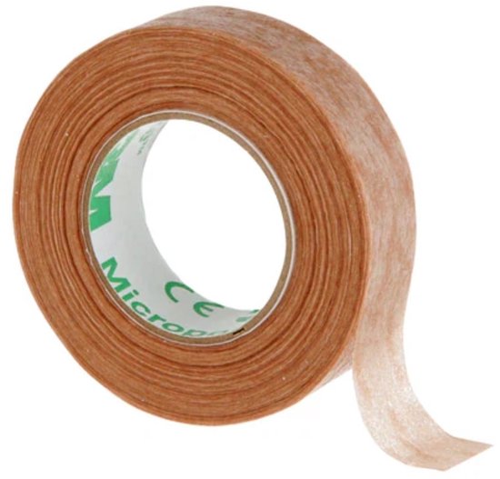 Ruban adhésif chirurgical microporeux 3M 1,25 cm x 9,1 m beige - hypoallergénique, doux pour la peau, bonne adhérence et respirant - facile à déchirer à la taille souhaitée