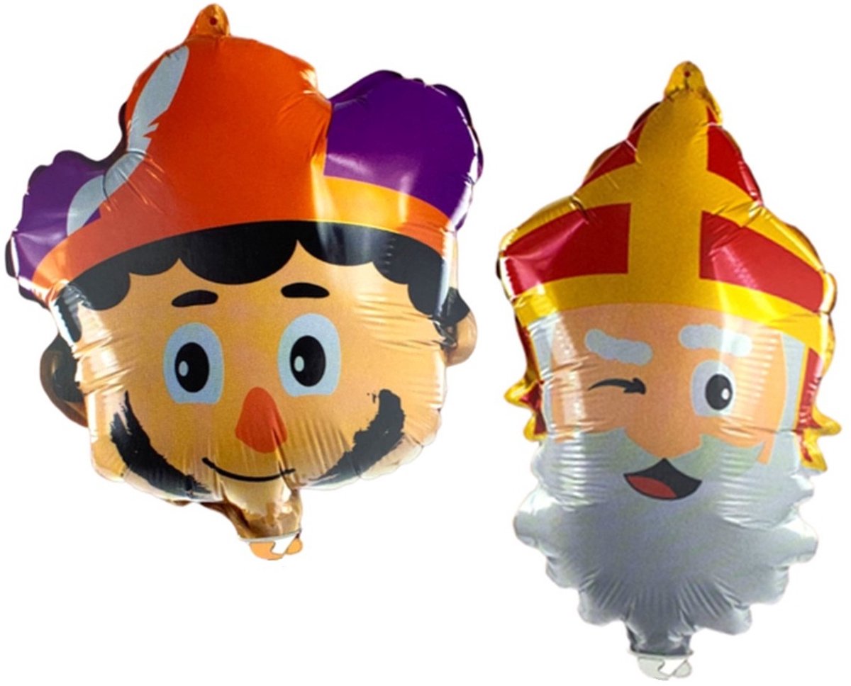 Sinterklaas Ballonnen Set met Gratis Welkom Sint & Piet Slinger – Herbruikbare Folieballonnen – Sinterklaas Decoratie