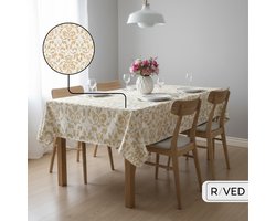 Raved Tafelzeil 140 cm x 50 cm – Grote Bladeren – Groen – PVC – Afwasbaar