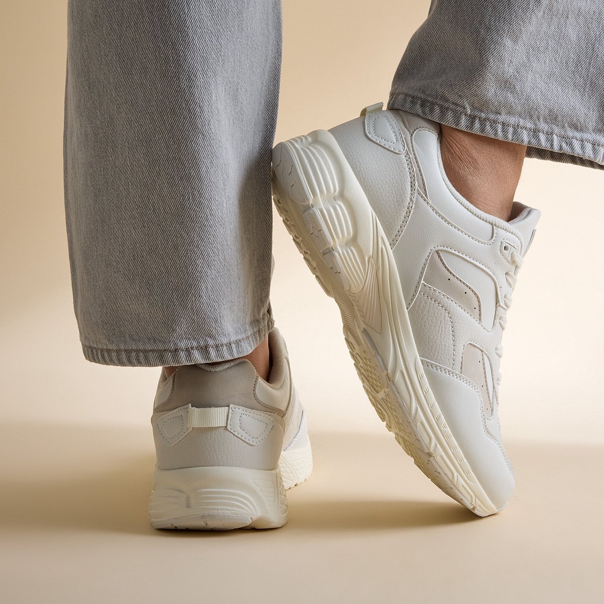 Vertice Sneakers beige Synthetisch - Maat 45