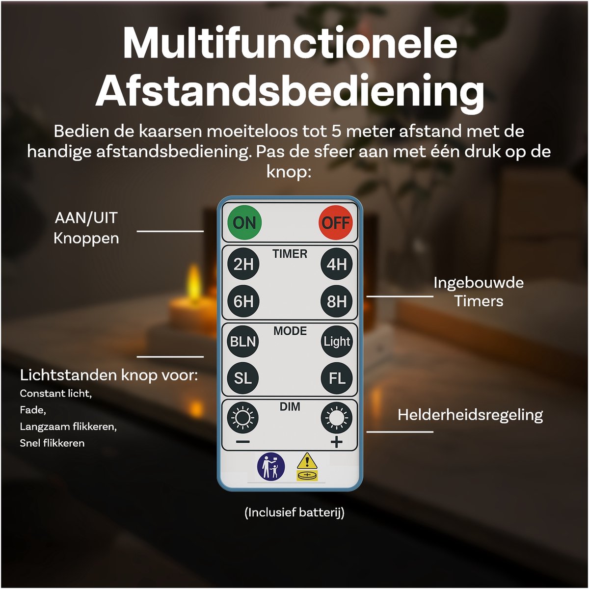 Oplaadbare Waxinelichtjes LED Kaarsen met Afstandstandsbieding, Timer & Oplaadstation van MMOBIEL - 12 Stuks Vlamloze Theelichtjes met USB voor Thuis, Tafel, Bruiloft & Kerstdecoratie – foto 3