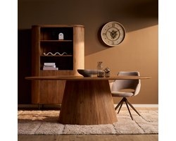 StarFurn Eettafel Solana - Ovaal Naturel Hout - 240x120x76cm