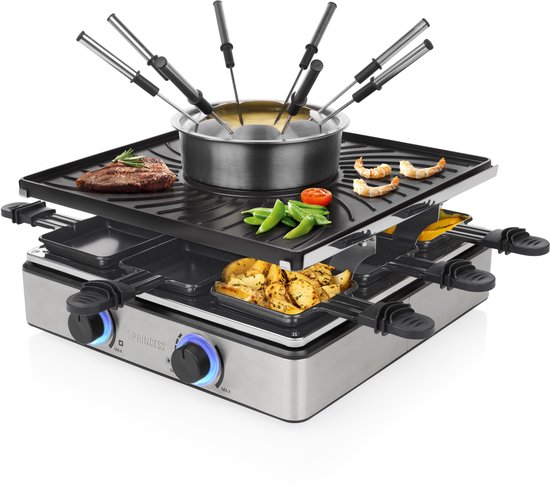 Gourmetstel | Princess | 4 personen (Raclette, Grill, 700W