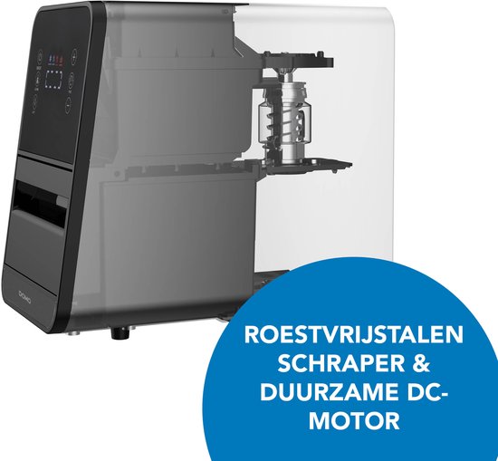 DOMO DO9286IB Nugget IJsblokjesmachine - 1,5L - Crushed Ice Maker met IJsschep - 15kg/24u - IJsblokjes in 6 min - Grijs/Zwart van Domo — afbeelding 3