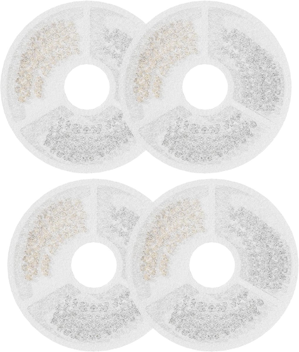 Puppy Kitty Drinkfontein Filters - 4 stuks - kattenfonteinfilters - 4-pack Drinkfontein kat filters - Hoogwaardige Kwaliteit - met actieve kool en hars - Meerlaagse Filtersysteem