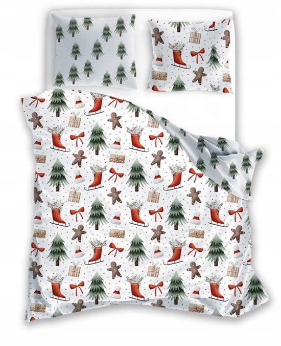 Kerst Dekbedovertrek 220x200cm Katoen 2 Kussenslopen 70x80cm