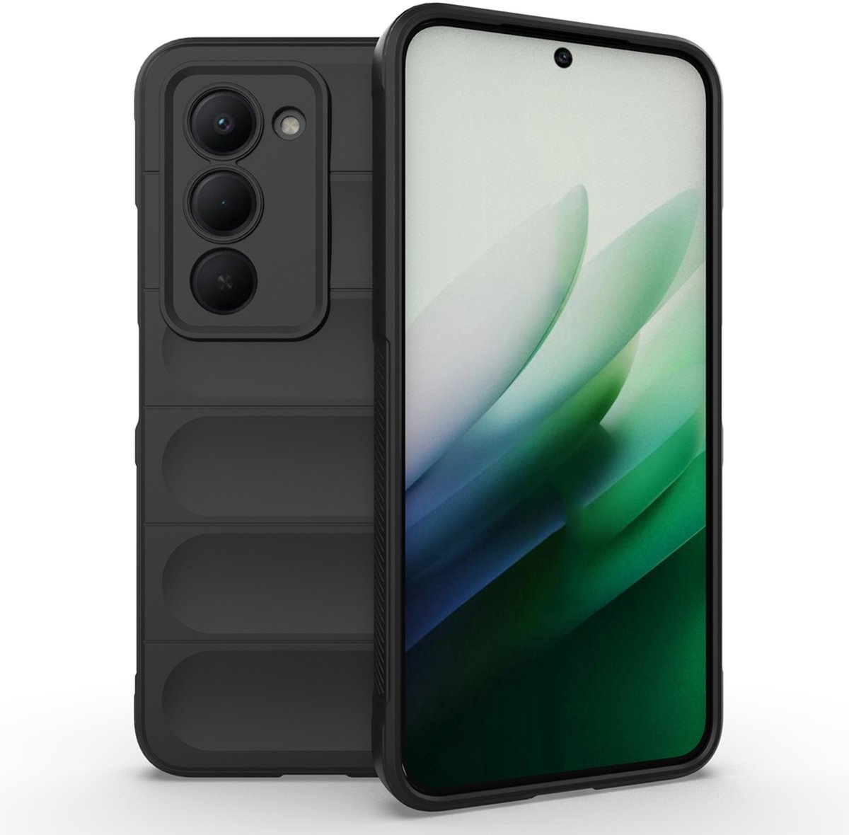 MobyDefend Hoesje - Geschikt voor Xiaomi Redmi 15 5G - TPU Gripcase - Zwart
