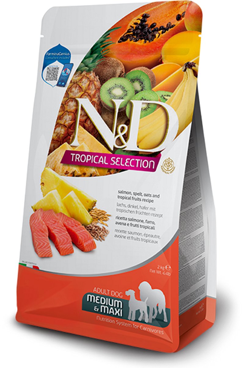 farmina Farmina N&D Tropical Adult Dog Medium & Maxi - Salmon - 10 kg