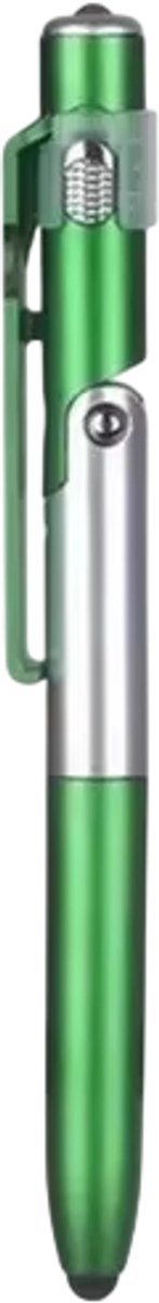 4-in-1 Multifunctionele Balpen – LED-licht, Telefoonhouder, Schrijfpotlood – Kantoor, School, Studenten, Nachtlezen, Briefpapier-Groen