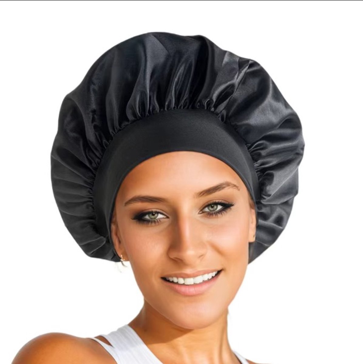 Go Go Gadget - Slaapmuts - Satijn - Bonnet - Zwart