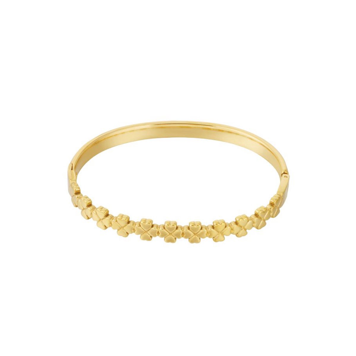 LOUIZ Klavertje 4 armband - Geluksarmband - Klavertje vier Armband - Geluksbrenger - Armband Dames - Roestvrij Staal Hypoallergeen en Waterproof