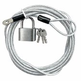 Kabelslot Terras – Staalkabel met Lussen – Staalkabel met RVS Slot – Tuinmeubels – 3 Meter