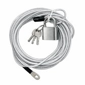 Kabelslot Terras – Staalkabel met Lussen – Staalkabel met RVS Slot – Tuinmeubels – 5 Meter
