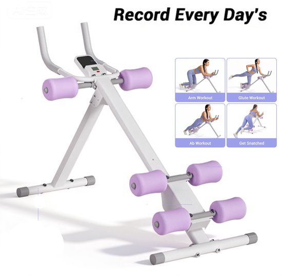 Opvouwbare crosstrainer met verstelbare weerstand en LCD-scherm. Geschikt voor training van buik, benen en rug (max. 160 kg)