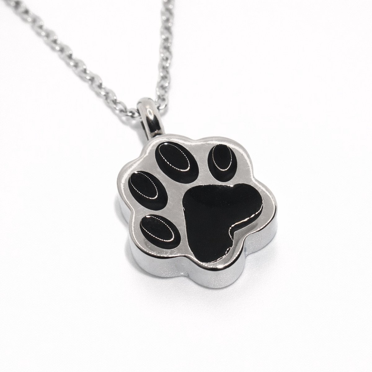 Assieraad - Ashanger met ketting en vulsetje - Mini urn - Dierenpootje - Hond - Kat