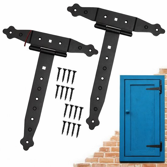 IRONTITE® 1 paar zwarte T-scharnieren 250mm (10