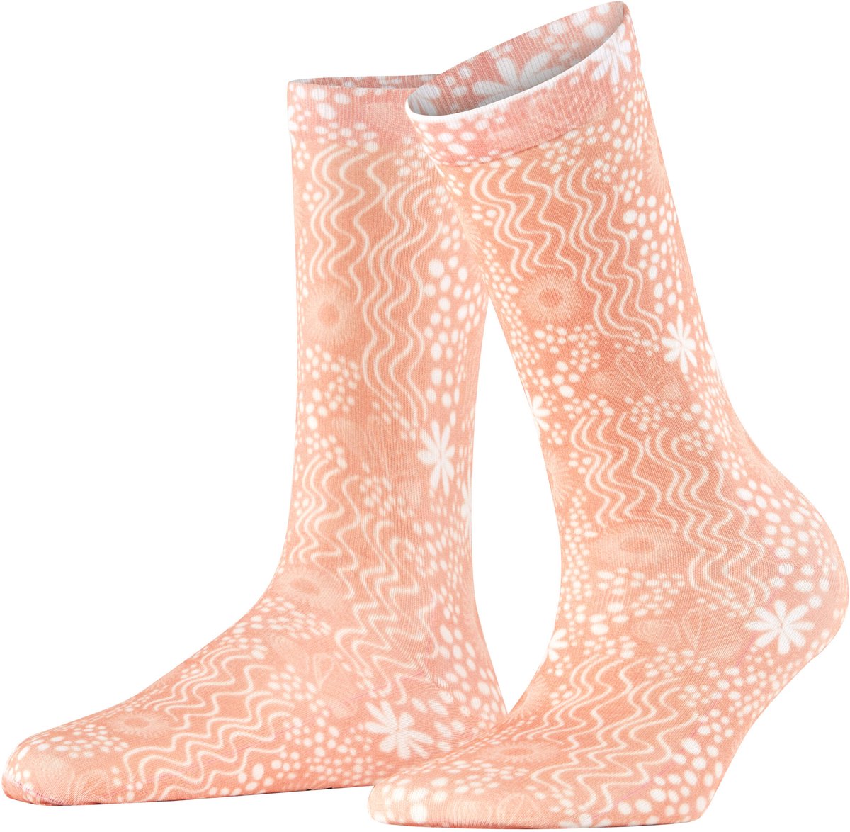 Burlington Underwater gedessineerd katoen Sokken dames orange - maat 36-41
