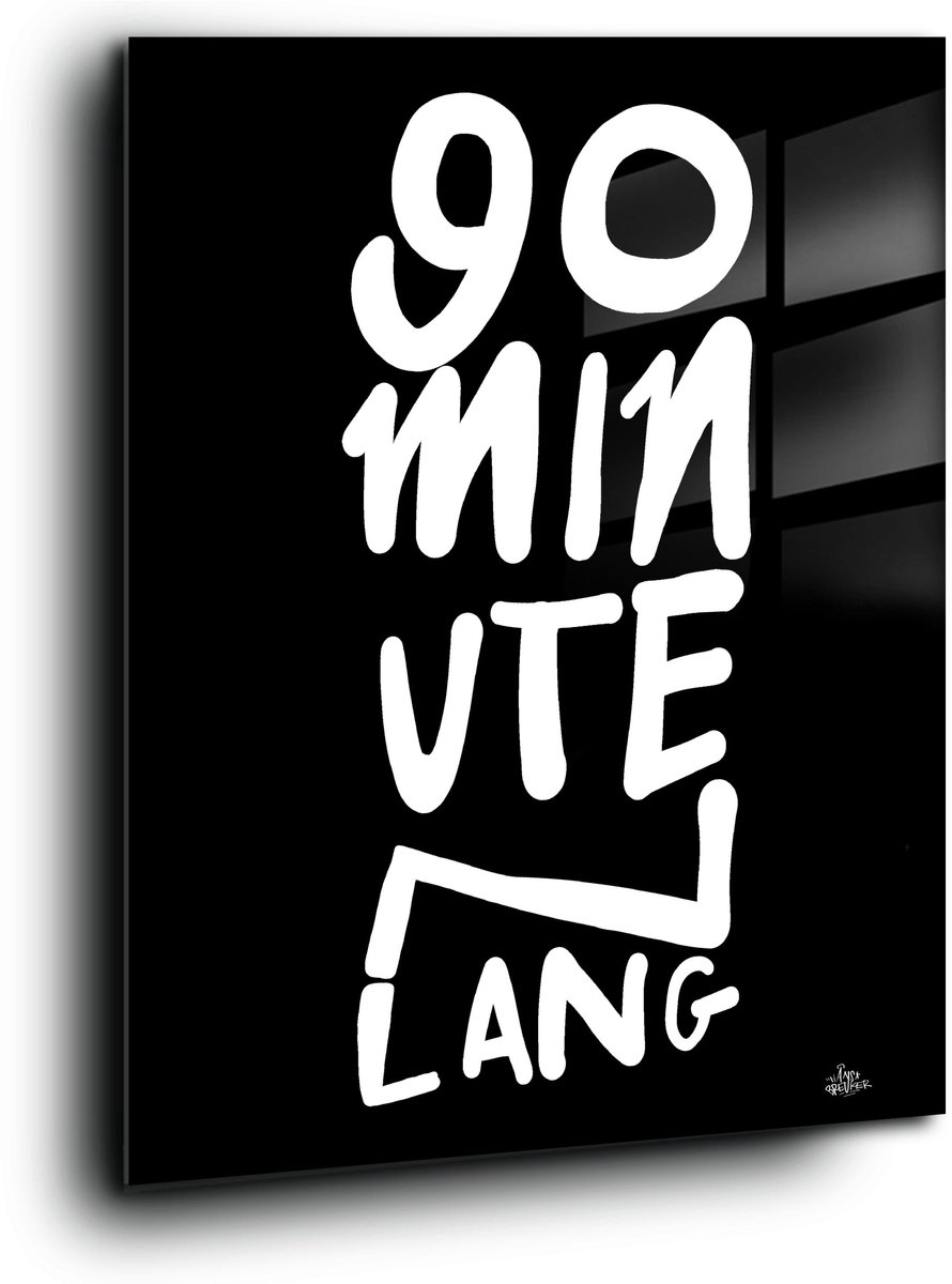 90 minuten lang wit zwart. Ajax lied. - Meerdere kleuren - Poster 60 x 80 cm Ge