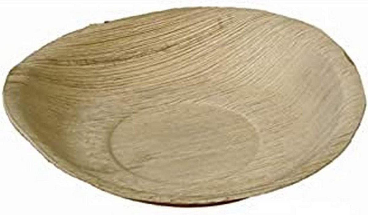 Palmblad bordjes ronde biologisch afbreekbaar 18 cm