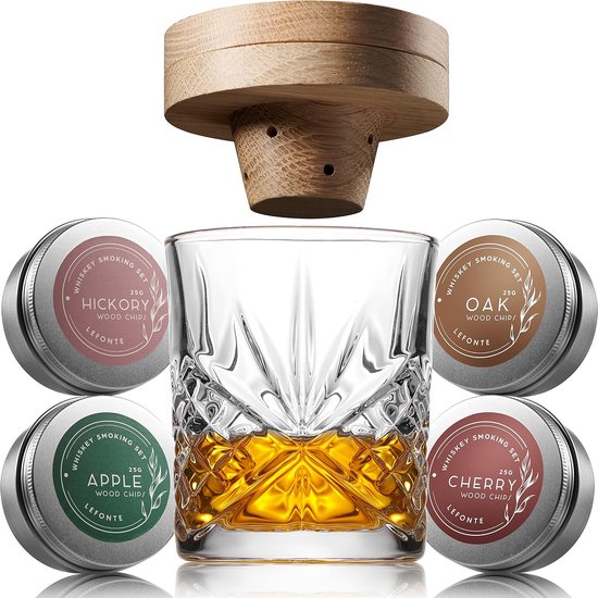 Connoisseur Creations Ensemble De Fumoir à Whisky | Kit D'arôme Pour La Combustion Du Bois
