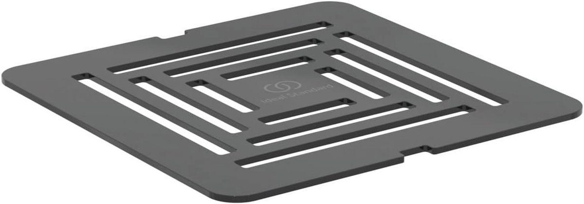 Ultra Flat S+ afvoerrooster voor douchebak - Roestvrij staal zwart
