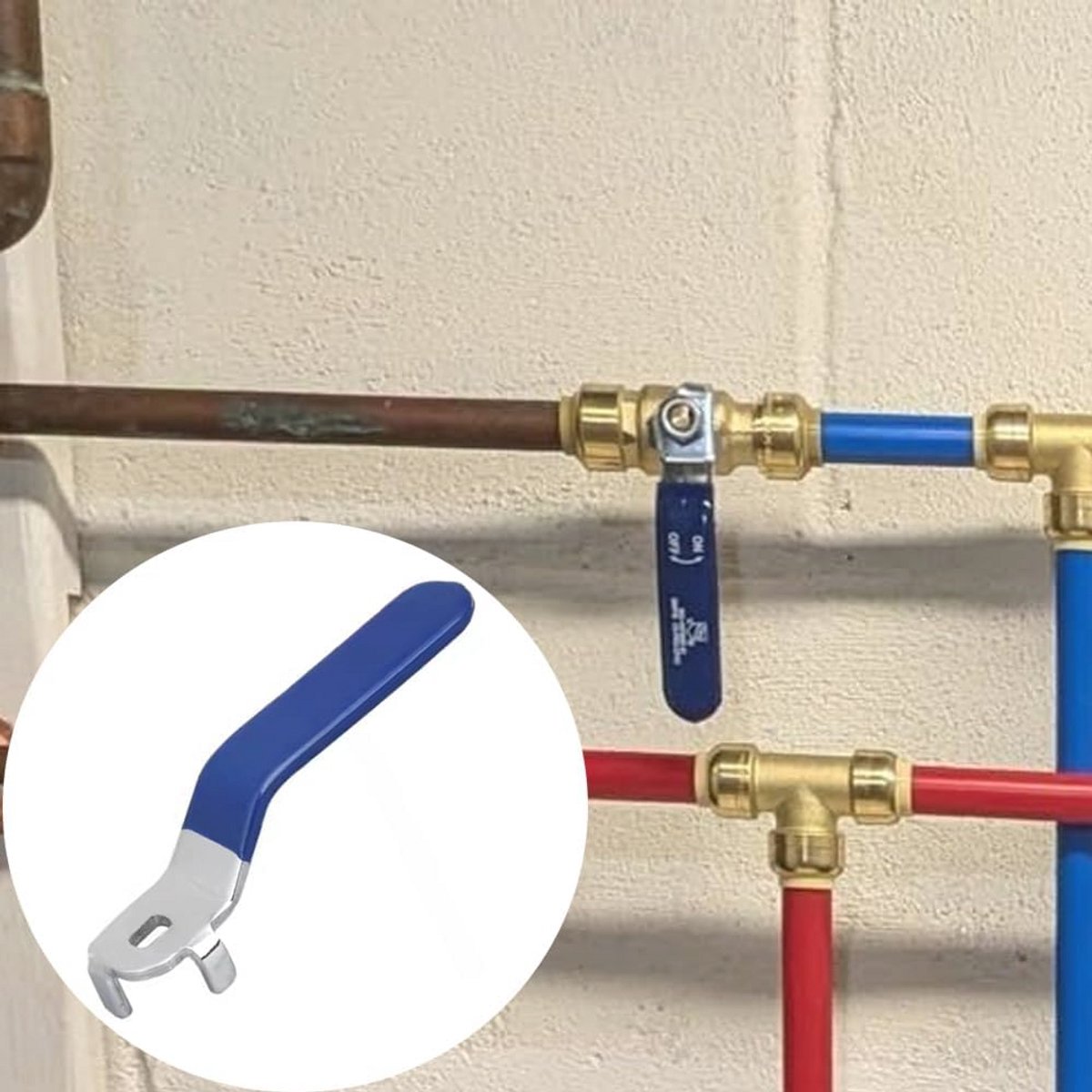 Metalen Kogelkraan Handvat voor Afsluitventiel - 93 mm - Geschikt voor Tuin, Keuken en Badkamer