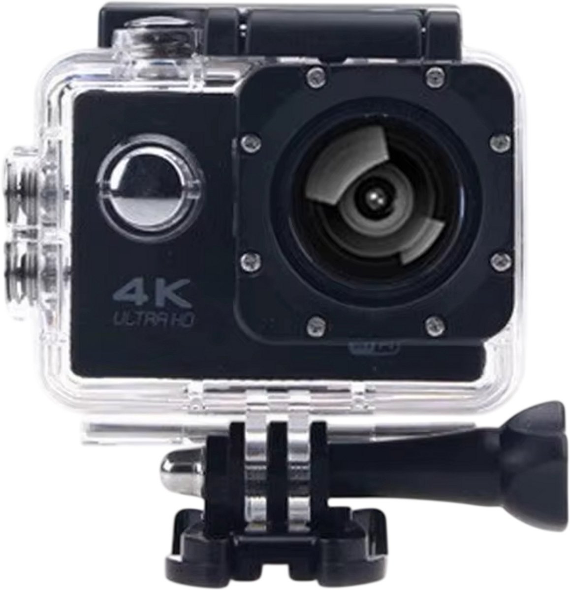 Ultra HD 4K Action Camera – Waterdicht & Onderwater, Wifi, Voor Vloggen, Fietsen, Sporten en Avonturen-Zwart