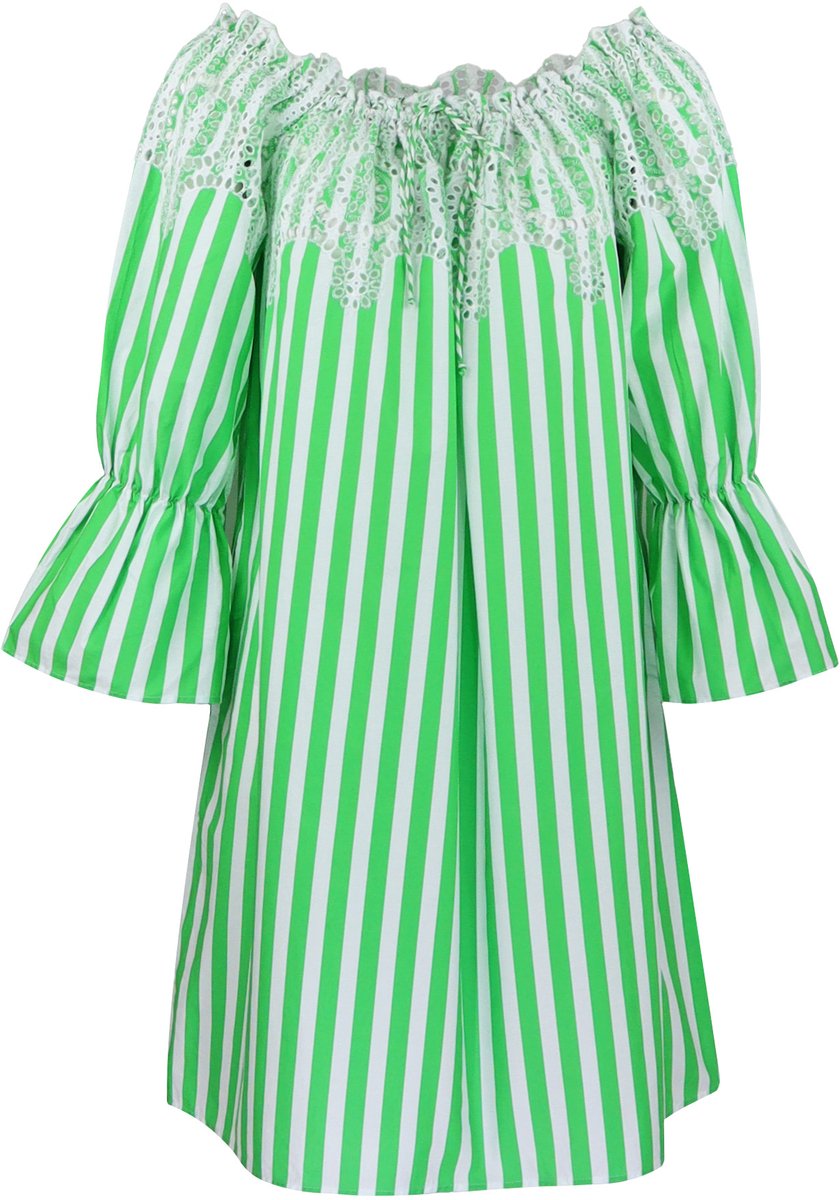 Princess goes Hollywood - groen gestreepte jurk - maat 36