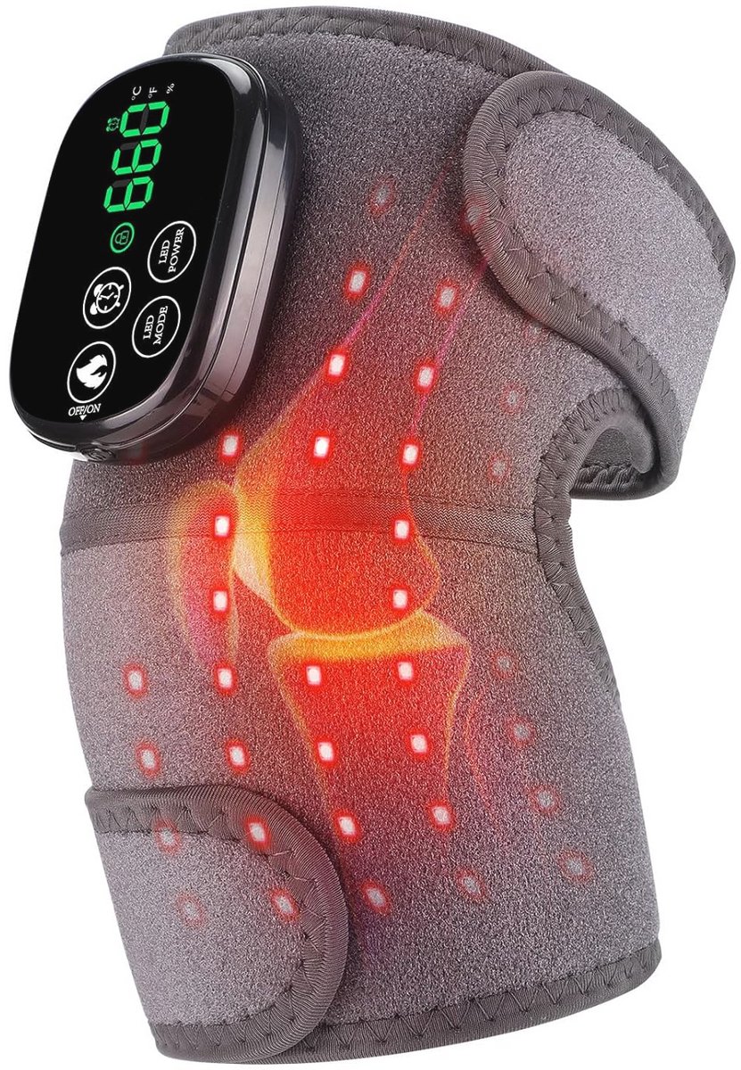 Draadloze Verwarmde Kniebeugel met Rood en Nabij-Infrarood Licht