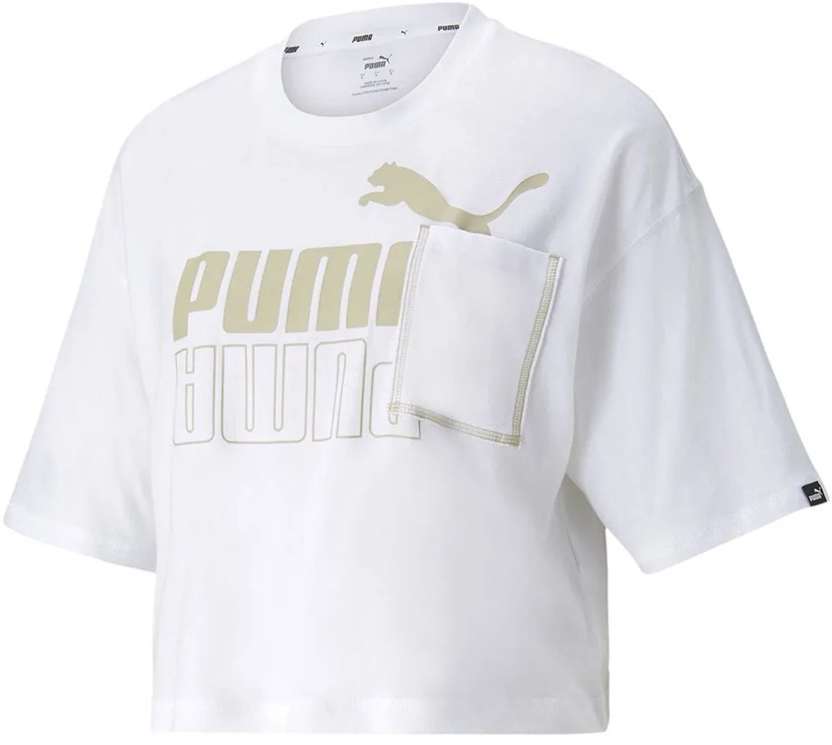 Puma Power Boxy Pock T-shirt Met Korte Mouwen XS Vrouw Groen