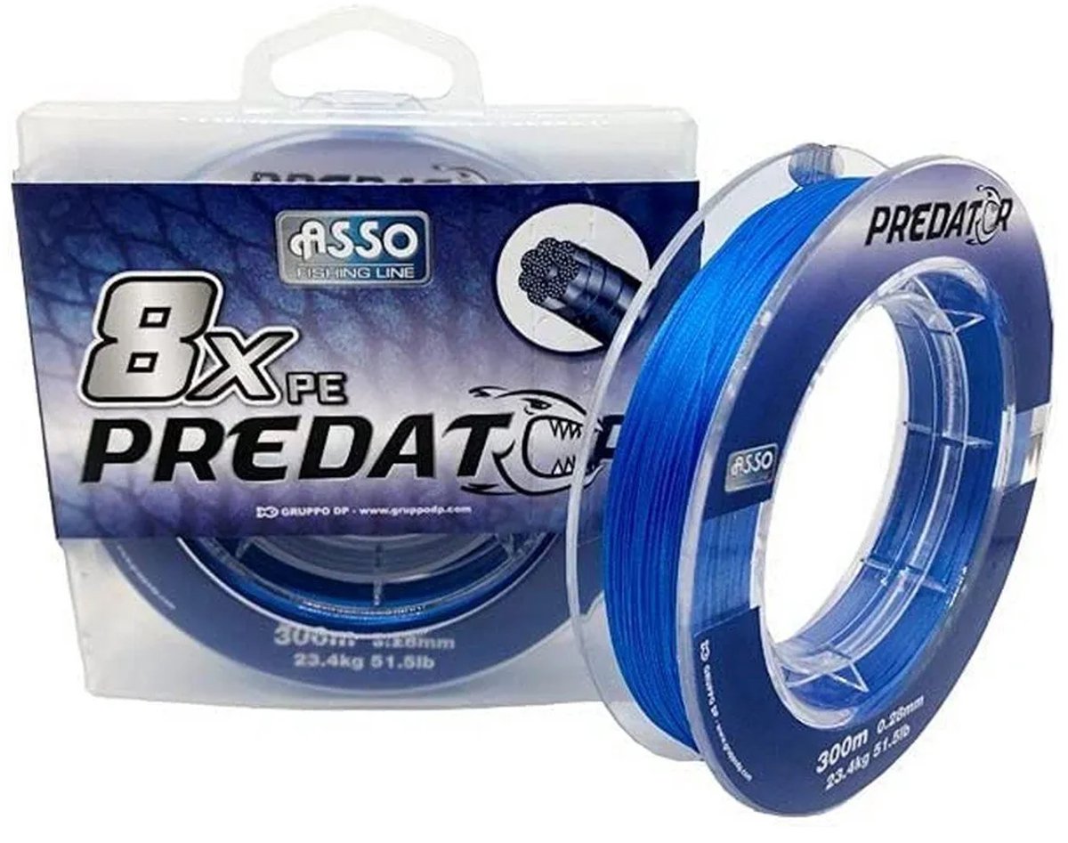 Asso Pe Predator 8x 300 M Gevlochten Vislijn Transparant 0.370 mm
