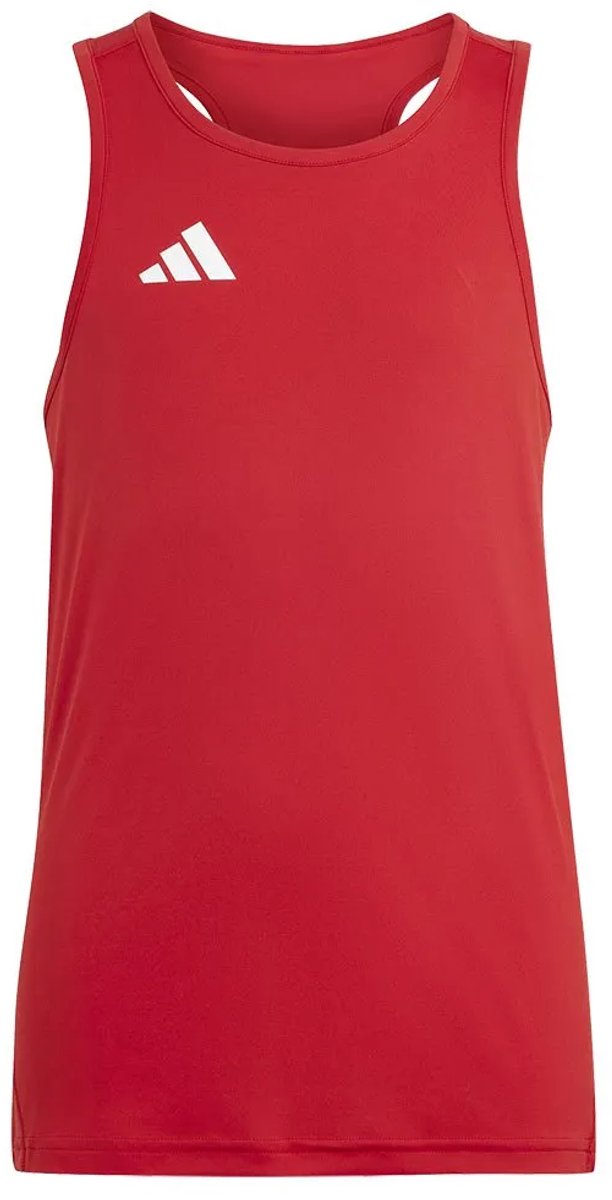 Adidas Team Singlet Mouwloos T-shirt 9-10 Years Jongen Rood