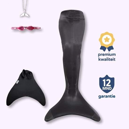 All Black zeemeerminstaart maat 122-128 (6) met monovin met voetvakken