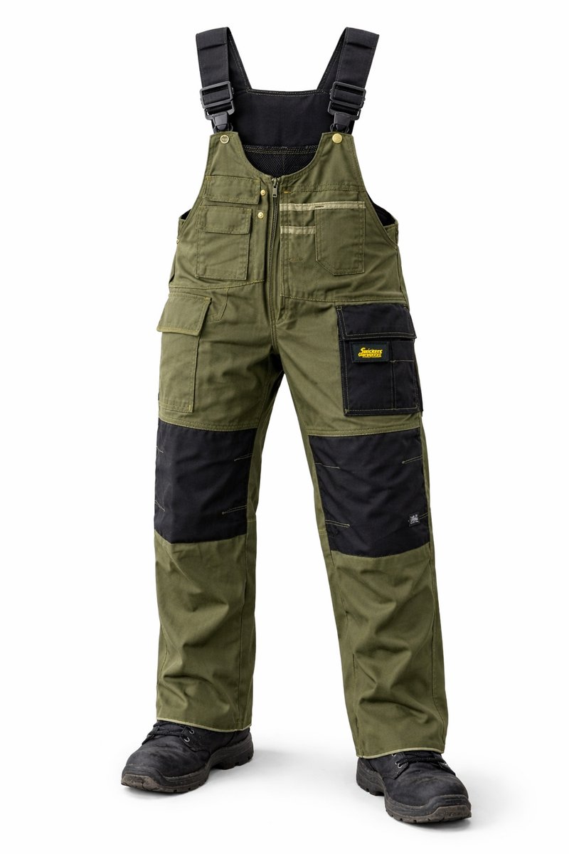 Werkoverall Snickers Workwear – DuraTwill – Olijfgroen/Zwart – Maat 48