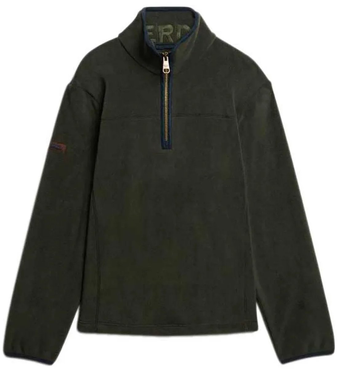 Superdry Estate fleece met halve rits Heren Truien Groen