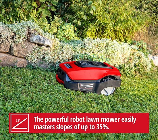 Robotmaaier 1200 m² Multi-zone met Bluetooth App, LCD Display, 18V Li-Ion accu, 18 cm maaibreedte, helling 35%