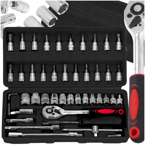 46-delige Dop & Bit Set met Koffer - Gehard Staal | bol