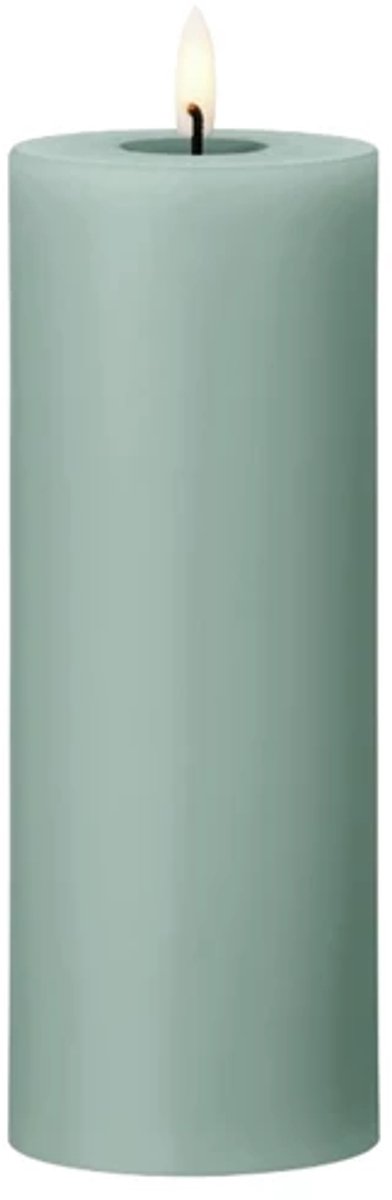 Ester & Erik Led Pillar kaars H20cm jade stone Blauw